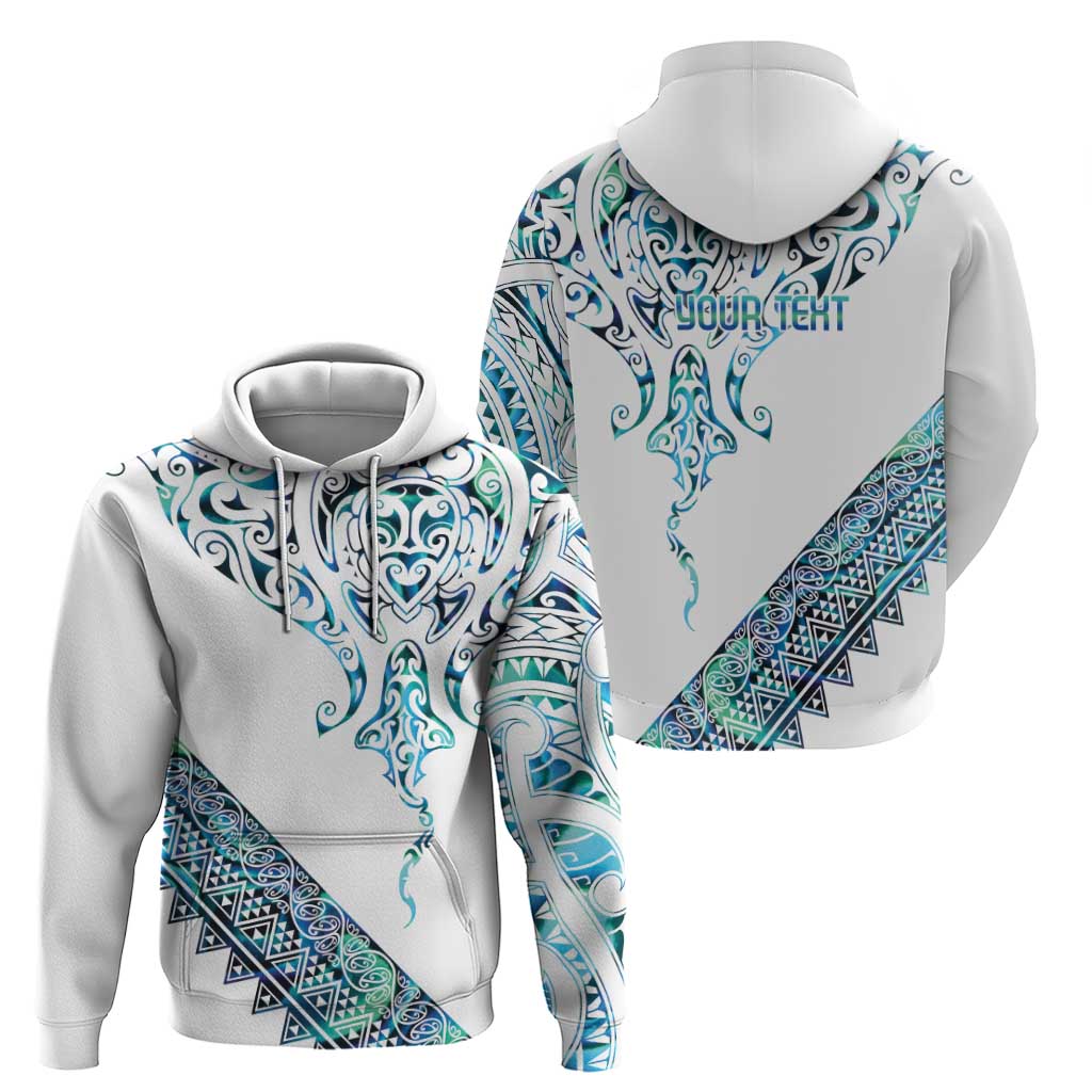 Kahui Whetu Paua shell Kowhaiwhai Taniko Personalised Hoodie Manta Ray Shark-Turtle Maori Tribal Style LT9 - Polynesian Pride