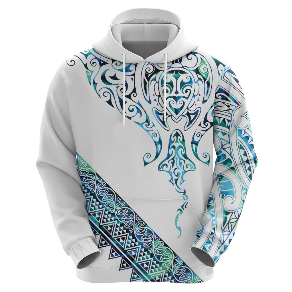 Kahui Whetu Paua shell Kowhaiwhai Taniko Personalised Hoodie Manta Ray Shark-Turtle Maori Tribal Style LT9 - Polynesian Pride