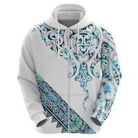 Kahui Whetu Paua shell Kowhaiwhai Taniko Personalised Hoodie Manta Ray Shark-Turtle Maori Tribal Style LT9 - Polynesian Pride