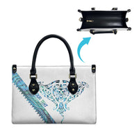 Kahui Whetu Paua shell Kowhaiwhai Taniko Personalised Leather Bag Manta Ray Shark-Turtle Maori Tribal Style