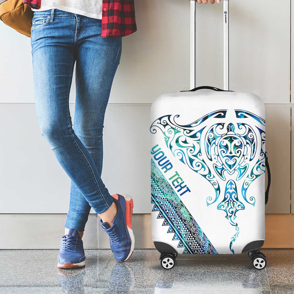 Kahui Whetu Paua shell Kowhaiwhai Taniko Personalised Luggage Cover Manta Ray Shark-Turtle Maori Tribal Style