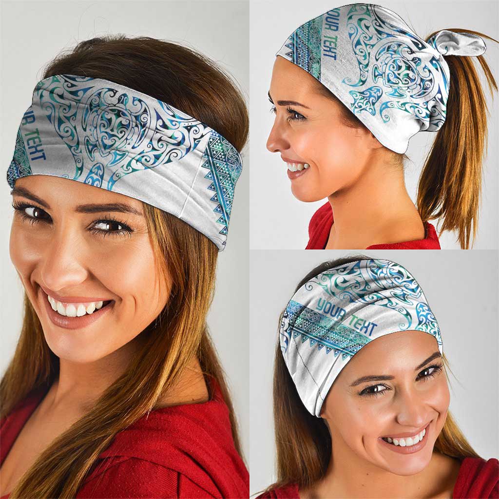 Kahui Whetu Paua shell Kowhaiwhai Taniko Personalised Neck Gaiter Manta Ray Shark-Turtle Maori Tribal Style