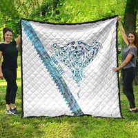 Kahui Whetu Paua shell Kowhaiwhai Taniko Personalised Quilt Manta Ray Shark-Turtle Maori Tribal Style