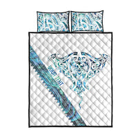Kahui Whetu Paua shell Kowhaiwhai Taniko Personalised Quilt Bed Set Manta Ray Shark-Turtle Maori Tribal Style