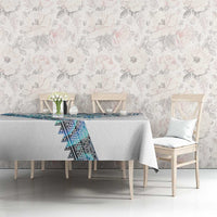 Kahui Whetu Paua shell Kowhaiwhai Taniko Personalised Tablecloth Manta Ray Shark-Turtle Maori Tribal Style