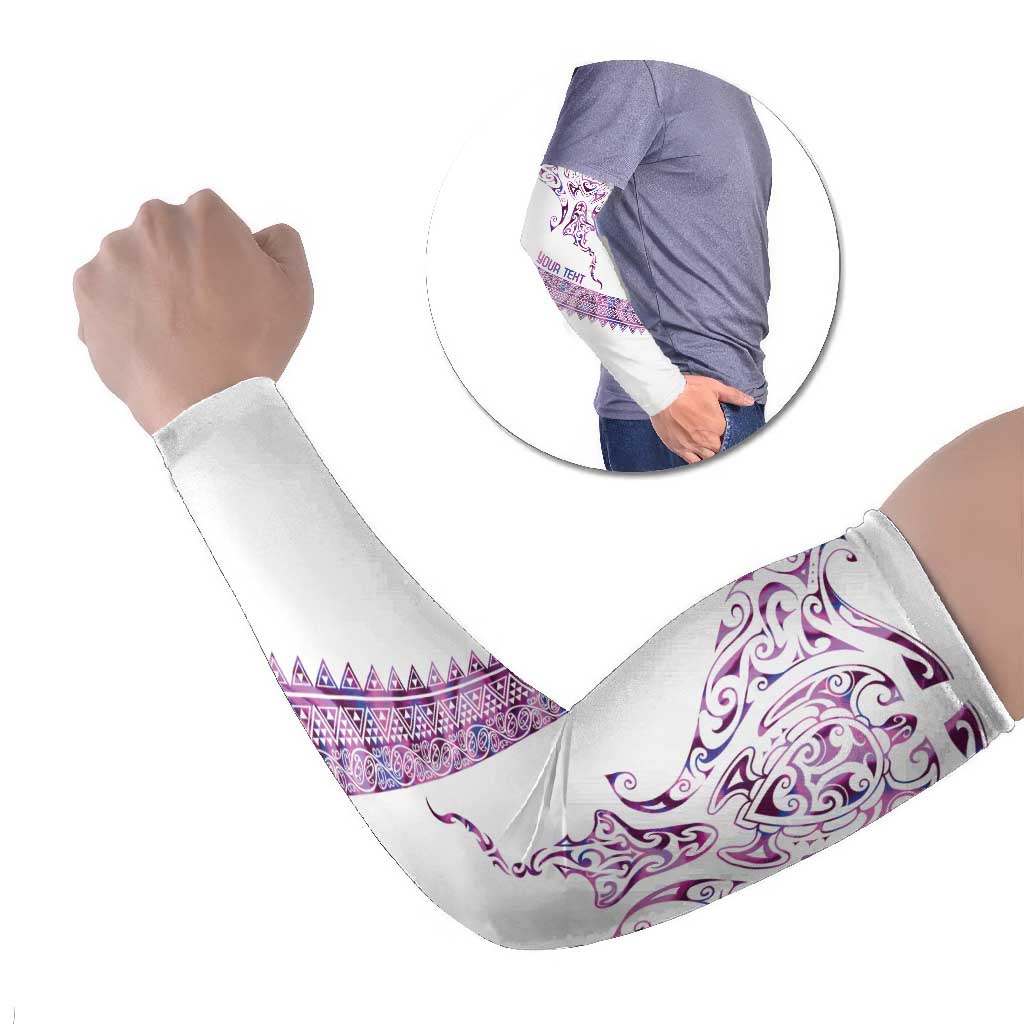 Mawhero Paua shell Kowhaiwhai Taniko Personalised Arm Sleeves Manta Ray Shark-Turtle Maori Tribal Style