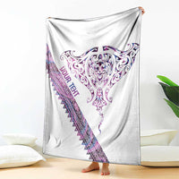 Mawhero Paua shell Kowhaiwhai Taniko Personalised Blanket Manta Ray Shark-Turtle Maori Tribal Style