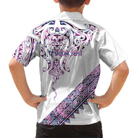 Mawhero Paua shell Kowhaiwhai Taniko Personalised Family Matching Mermaid Dress and Hawaiian Shirt Manta Ray Shark-Turtle Maori Tribal Style LT9 - Polynesian Pride
