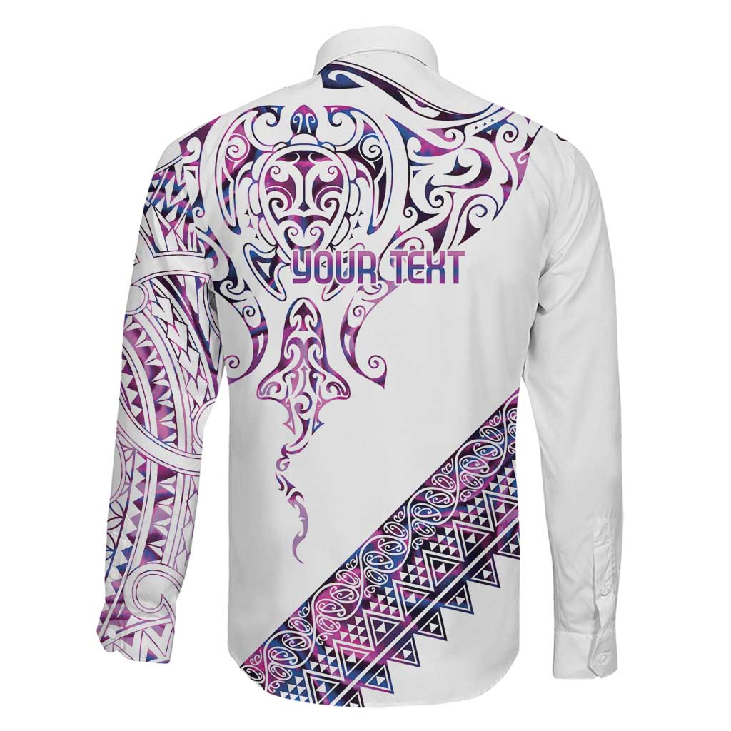 Mawhero Paua shell Kowhaiwhai Taniko Personalised Family Matching Puletasi and Hawaiian Shirt Manta Ray Shark-Turtle Maori Tribal Style LT9 - Polynesian Pride