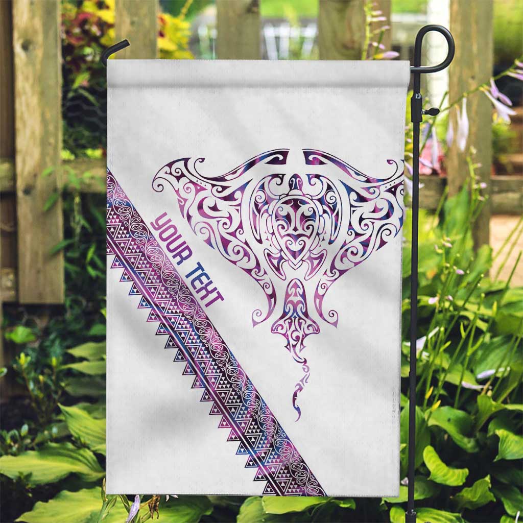 Mawhero Paua shell Kowhaiwhai Taniko Personalised Garden Flag Manta Ray Shark-Turtle Maori Tribal Style