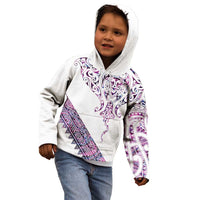 Mawhero Paua shell Kowhaiwhai Taniko Personalised Kid Hoodie Manta Ray Shark-Turtle Maori Tribal Style