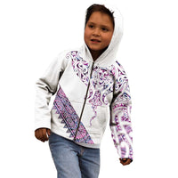 Mawhero Paua shell Kowhaiwhai Taniko Personalised Kid Hoodie Manta Ray Shark-Turtle Maori Tribal Style