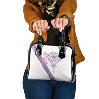 Mawhero Paua shell Kowhaiwhai Taniko Personalised Shoulder Handbag Manta Ray Shark-Turtle Maori Tribal Style