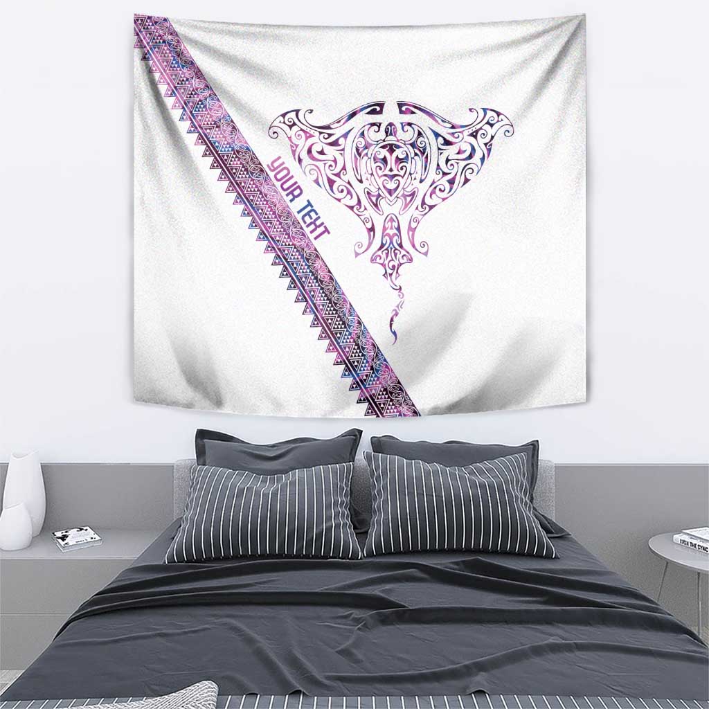 Mawhero Paua shell Kowhaiwhai Taniko Personalised Tapestry Manta Ray Shark-Turtle Maori Tribal Style