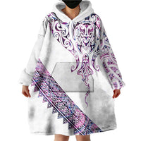 Mawhero Paua shell Kowhaiwhai Taniko Personalised Wearable Blanket Hoodie Manta Ray Shark-Turtle Maori Tribal Style LT9 - Polynesian Pride
