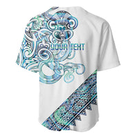 Kahui Whetu Paua shell Kowhaiwhai Taniko Personalised Baseball Jersey Taniwha Maori Tribal Style