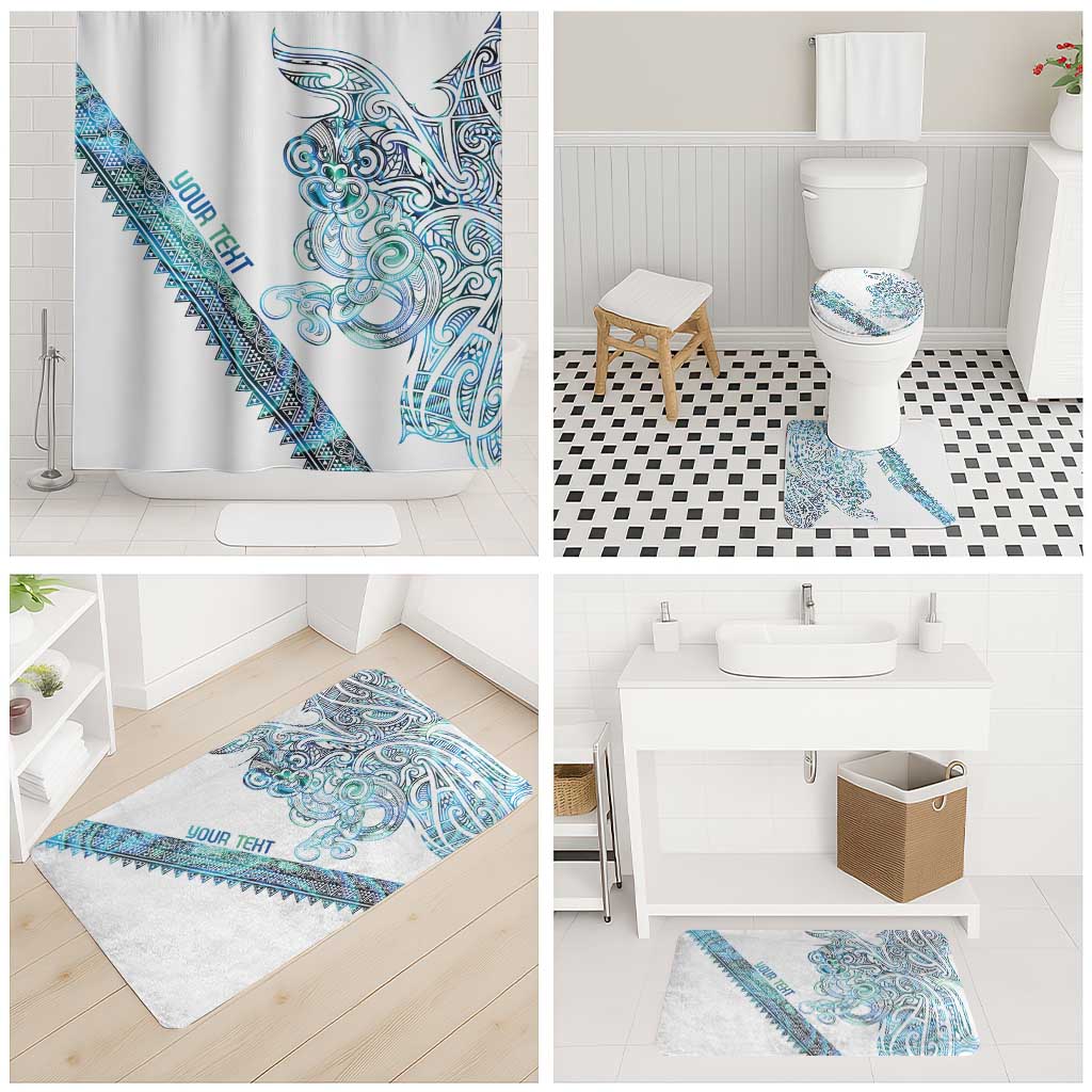 Kahui Whetu Paua shell Kowhaiwhai Taniko Personalised Bathroom Set Taniwha Maori Tribal Style