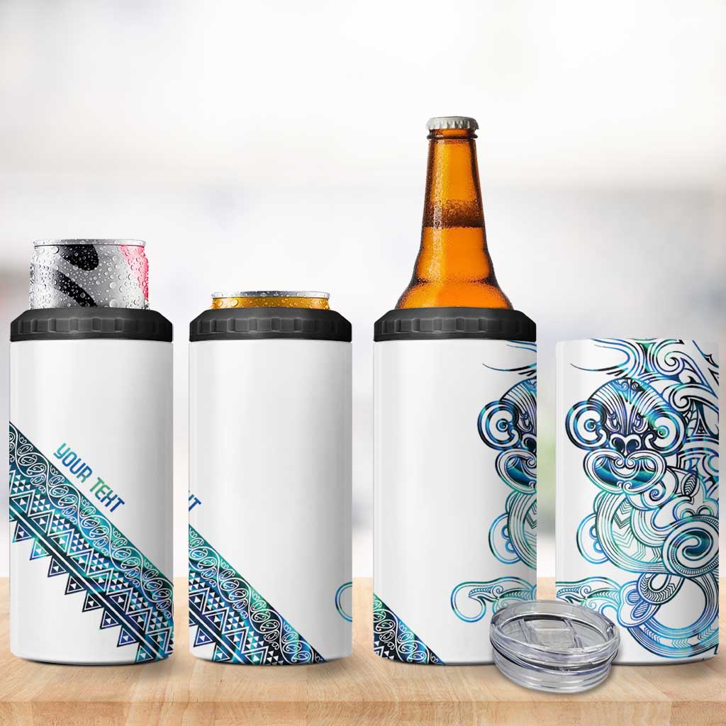 Kahui Whetu Paua shell Kowhaiwhai Taniko Personalised 4 in 1 Can Cooler Tumbler Taniwha Maori Tribal Style LT9 - Polynesian Pride