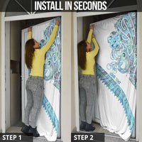 Kahui Whetu Paua shell Kowhaiwhai Taniko Personalised Door Cover Taniwha Maori Tribal Style