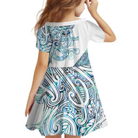 Kahui Whetu Paua shell Kowhaiwhai Taniko Personalised Family Matching Off Shoulder Maxi Dress and Hawaiian Shirt Taniwha Maori Tribal Style LT9 - Polynesian Pride