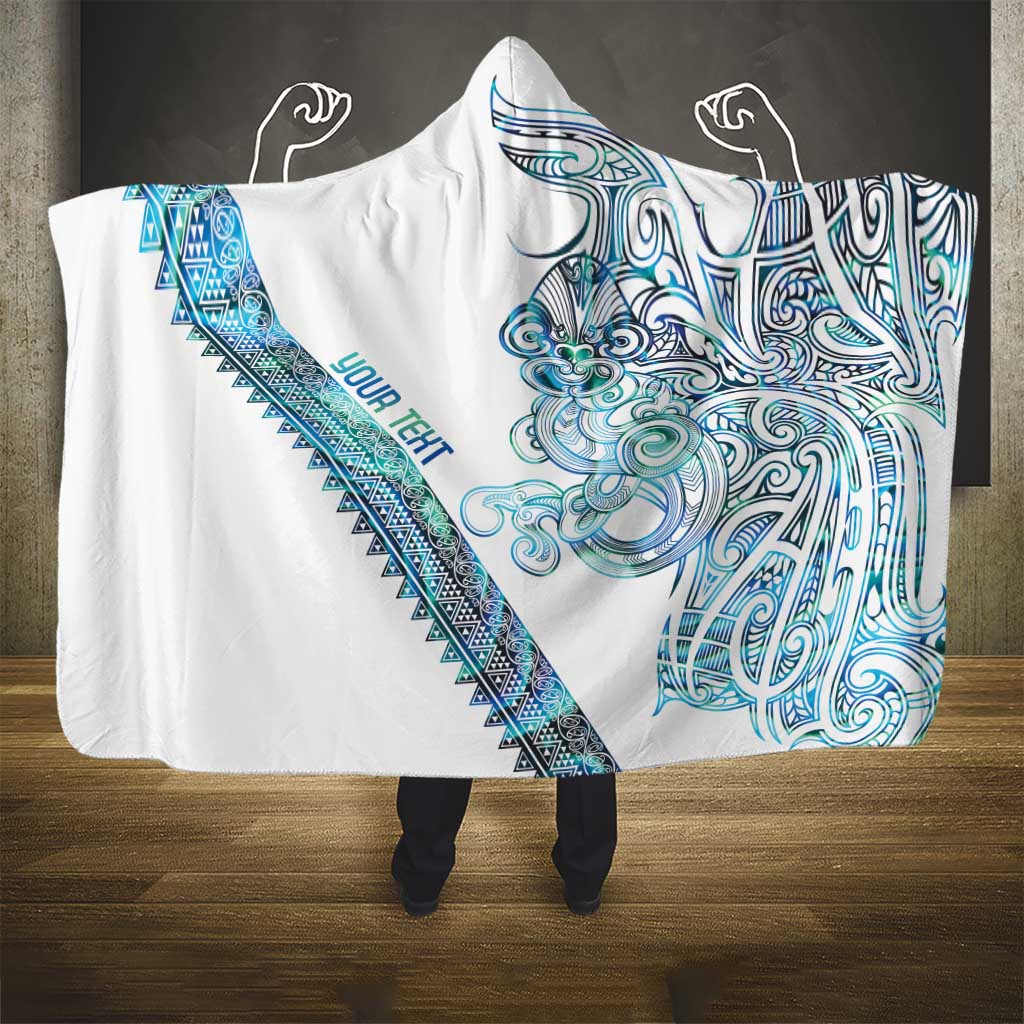 Kahui Whetu Paua shell Kowhaiwhai Taniko Personalised Hooded Blanket Taniwha Maori Tribal Style