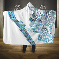Kahui Whetu Paua shell Kowhaiwhai Taniko Personalised Hooded Blanket Taniwha Maori Tribal Style