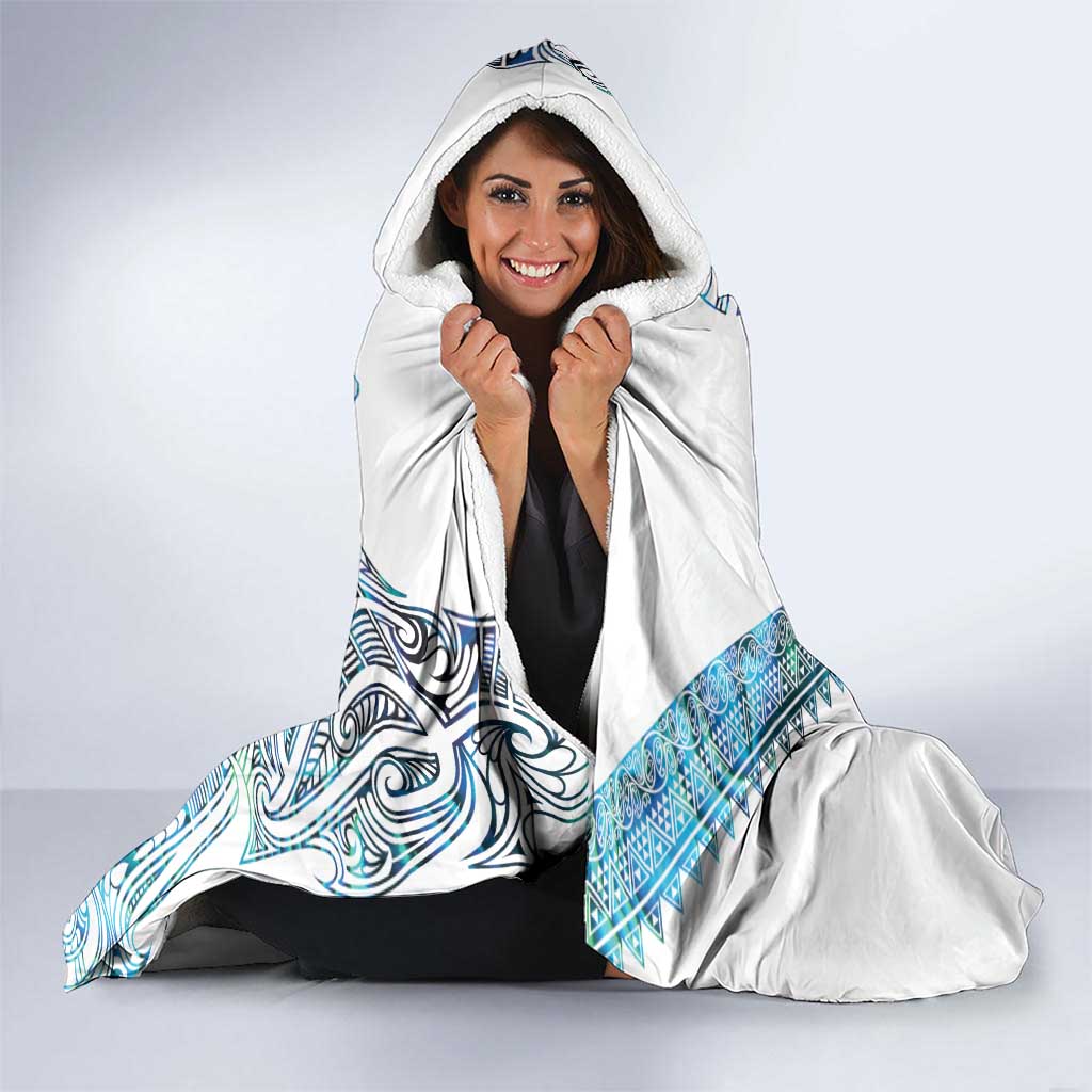 Kahui Whetu Paua shell Kowhaiwhai Taniko Personalised Hooded Blanket Taniwha Maori Tribal Style