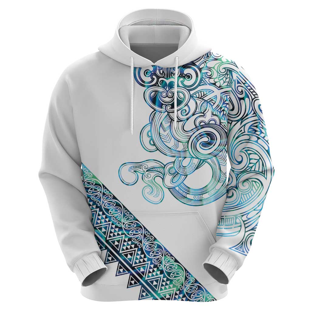 Kahui Whetu Paua shell Kowhaiwhai Taniko Personalised Hoodie Taniwha Maori Tribal Style