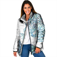 Kahui Whetu Paua shell Kowhaiwhai Taniko Personalised Padded Jacket Taniwha Maori Tribal Style