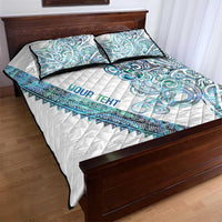 Kahui Whetu Paua shell Kowhaiwhai Taniko Personalised Quilt Bed Set Taniwha Maori Tribal Style