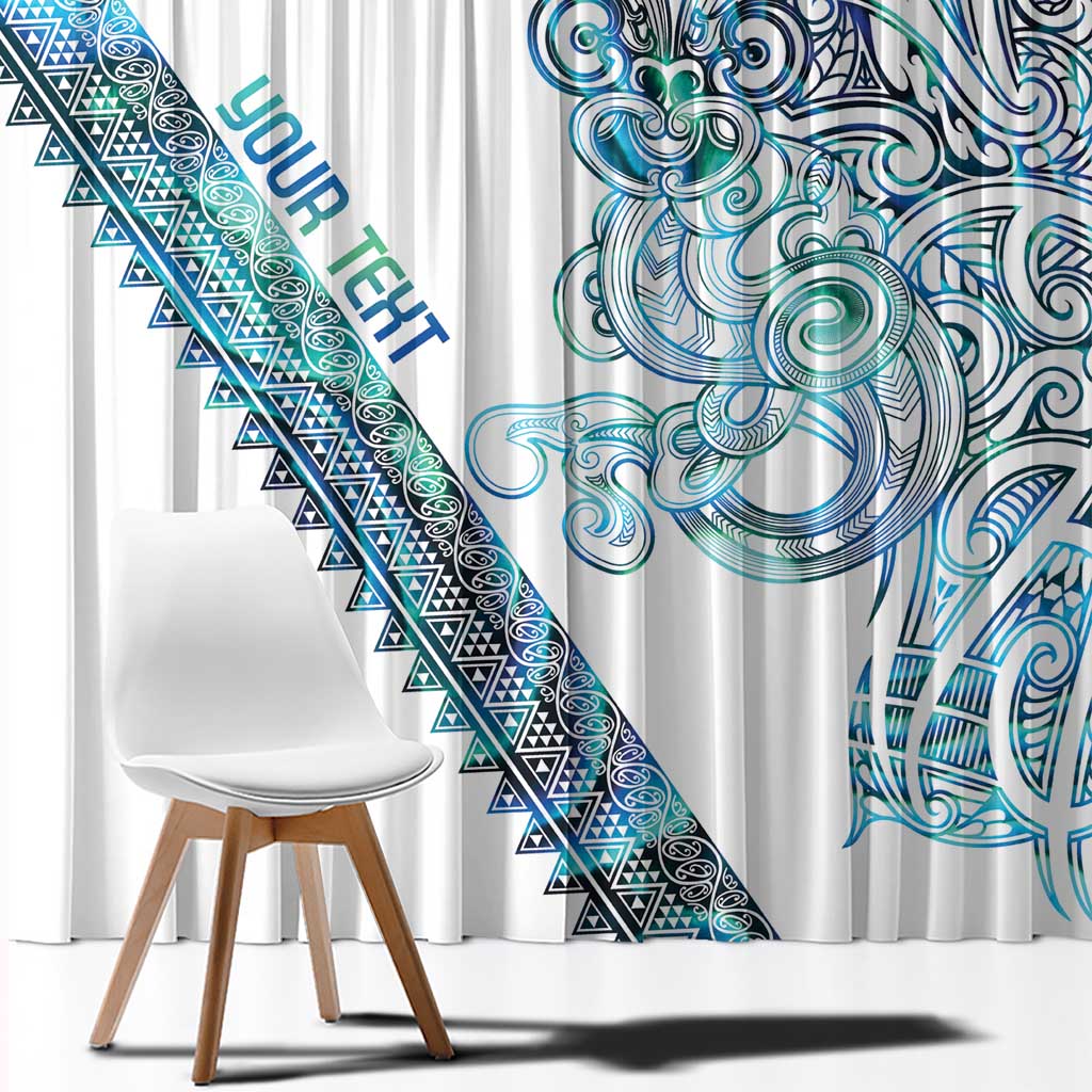 Kahui Whetu Paua shell Kowhaiwhai Taniko Personalised Window Curtain Taniwha Maori Tribal Style LT9 - Polynesian Pride