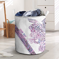 Mawhero Paua shell Kowhaiwhai Taniko Personalised Laundry Basket Taniwha Maori Tribal Style
