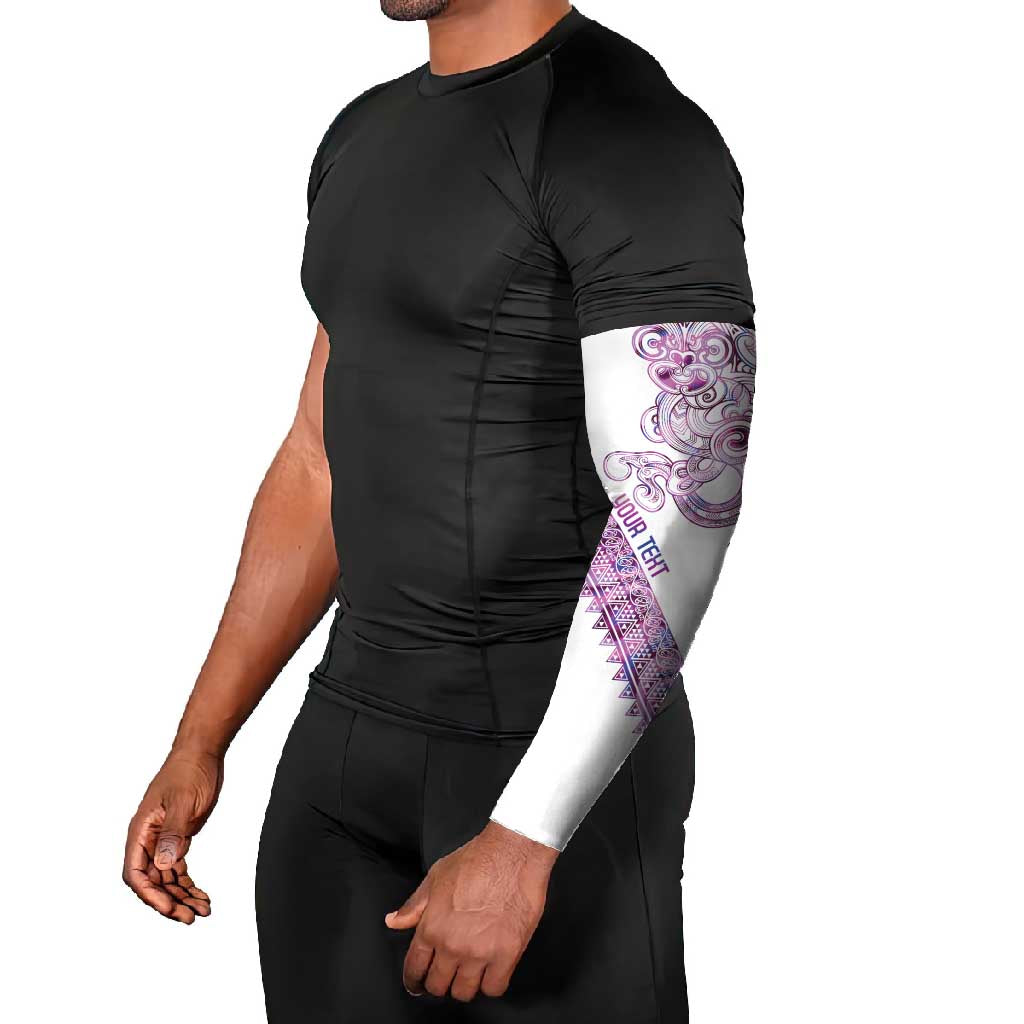 Mawhero Paua shell Kowhaiwhai Taniko Personalised Arm Sleeves Taniwha Maori Tribal Style