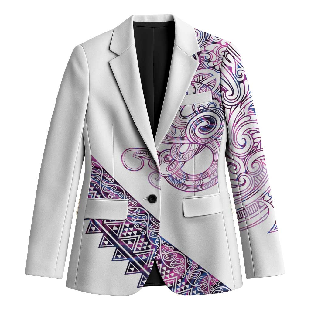 Mawhero Paua shell Kowhaiwhai Taniko Personalised Blazer Taniwha Maori Tribal Style