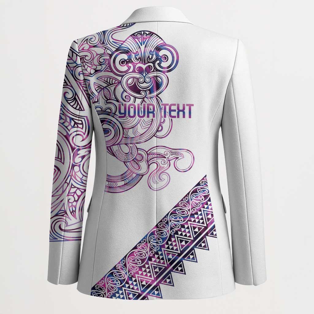 Mawhero Paua shell Kowhaiwhai Taniko Personalised Blazer Taniwha Maori Tribal Style