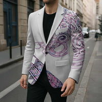 Mawhero Paua shell Kowhaiwhai Taniko Personalised Blazer Taniwha Maori Tribal Style