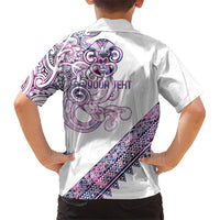 Mawhero Paua shell Kowhaiwhai Taniko Personalised Family Matching Mermaid Dress and Hawaiian Shirt Taniwha Maori Tribal Style LT9 - Polynesian Pride