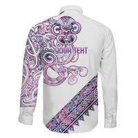 Mawhero Paua shell Kowhaiwhai Taniko Personalised Family Matching Tank Maxi Dress and Hawaiian Shirt Taniwha Maori Tribal Style LT9 - Polynesian Pride