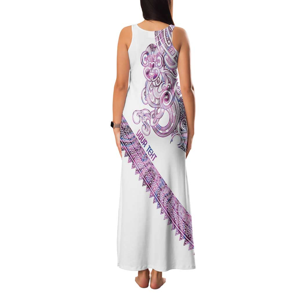 Mawhero Paua shell Kowhaiwhai Taniko Personalised Family Matching Tank Maxi Dress and Hawaiian Shirt Taniwha Maori Tribal Style LT9 - Polynesian Pride
