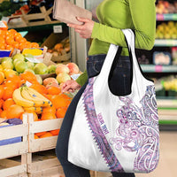 Mawhero Paua shell Kowhaiwhai Taniko Personalised Grocery Bag Taniwha Maori Tribal Style