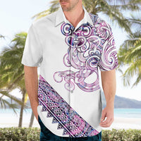 Mawhero Paua shell Kowhaiwhai Taniko Personalised Hawaiian Shirt Taniwha Maori Tribal Style