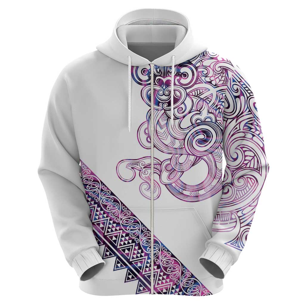 Mawhero Paua shell Kowhaiwhai Taniko Personalised Hoodie Taniwha Maori Tribal Style