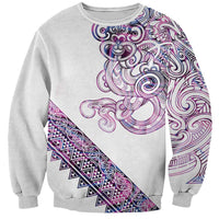 Mawhero Paua shell Kowhaiwhai Taniko Personalised Sweatshirt Taniwha Maori Tribal Style