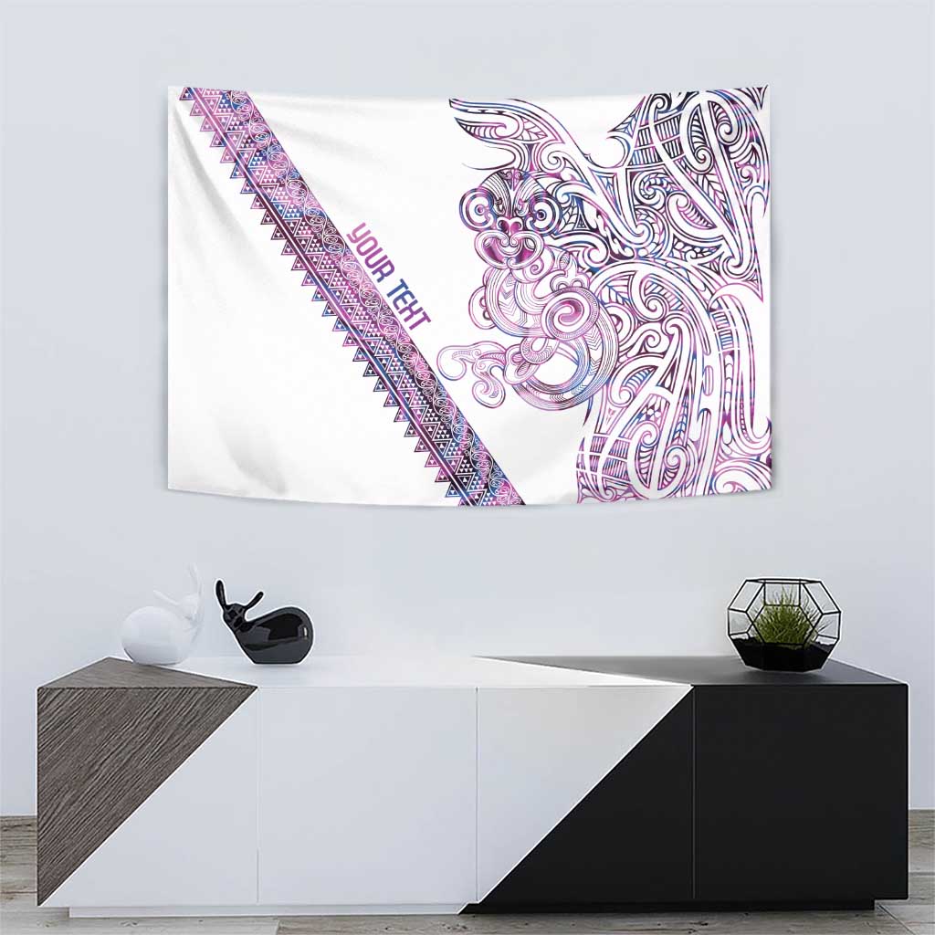 Mawhero Paua shell Kowhaiwhai Taniko Personalised Tapestry Taniwha Maori Tribal Style