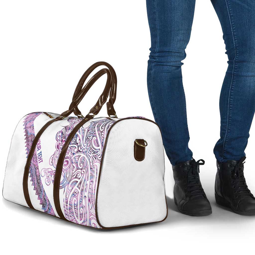 Mawhero Paua shell Kowhaiwhai Taniko Personalised Travel Bag Taniwha Maori Tribal Style
