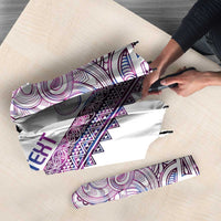 Mawhero Paua shell Kowhaiwhai Taniko Personalised Umbrella Taniwha Maori Tribal Style LT9 - Polynesian Pride