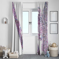Mawhero Paua shell Kowhaiwhai Taniko Personalised Window Curtain Taniwha Maori Tribal Style