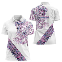 Mawhero Paua shell Kowhaiwhai Taniko Personalised Women Polo Shirt Taniwha Maori Tribal Style LT9 - Polynesian Pride