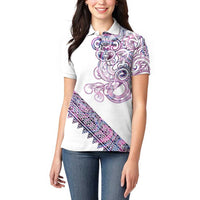 Mawhero Paua shell Kowhaiwhai Taniko Personalised Women Polo Shirt Taniwha Maori Tribal Style LT9 - Polynesian Pride