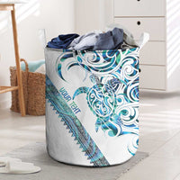 Kahui Whetu Paua shell Kowhaiwhai Taniko Personalised Laundry Basket Turtle Tattoo Maori Tribal Style